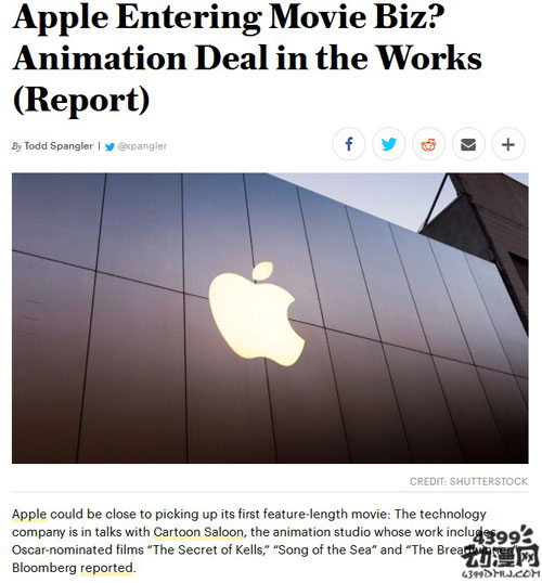 苹果公司将推出首部动画电影